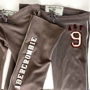 2 Pairs of Brown Vintage Y2k Abercrombie & Fitch Track Pants | Size Small